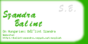 szandra balint business card